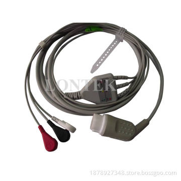 One-piece 5 Leads ECG Patient Cable Monitor Wires Compatible Philips